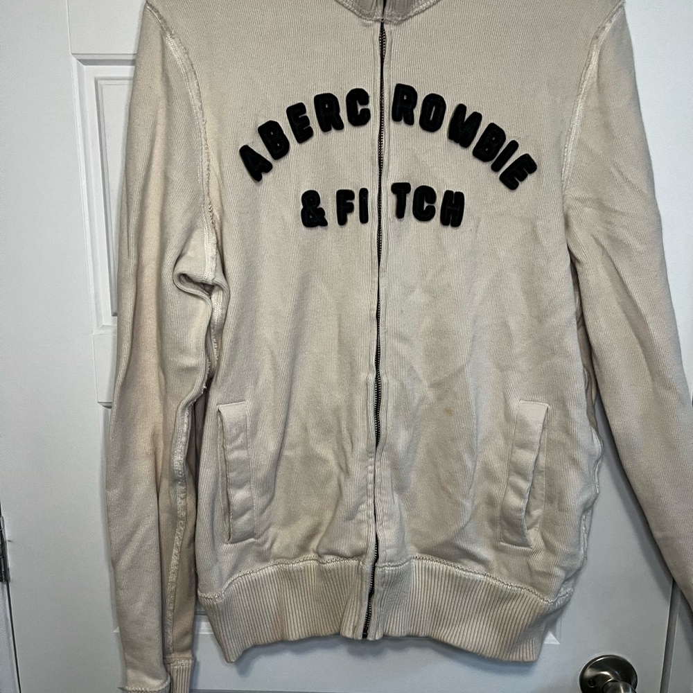Abercrombie & Fitch Beige Zip-Up Jacket